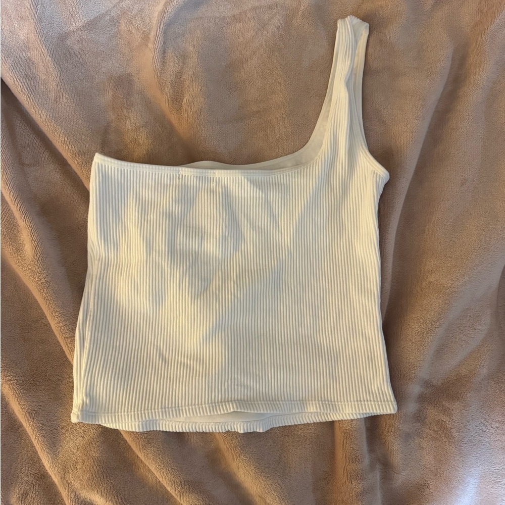 Dynamite One Shoulder Ribbed Tank Top - Picture 6 of 7